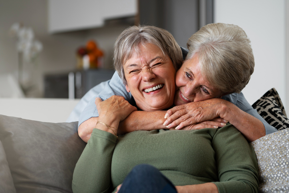 Happy Elderly Friends